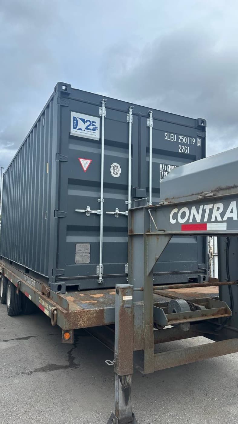 20ft loaded on the tilt-bed, ready to roll