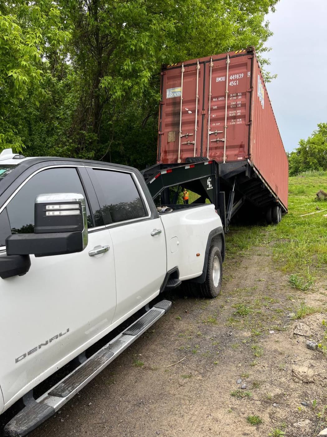 Used 40ft delivered to a rural property