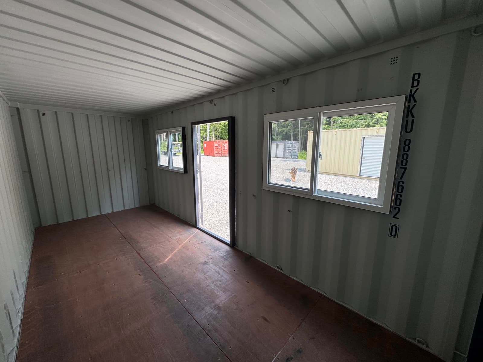 Container office — man-door & windows