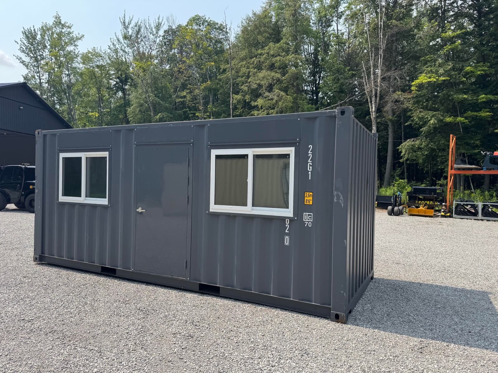 Twin roll-up storage doors