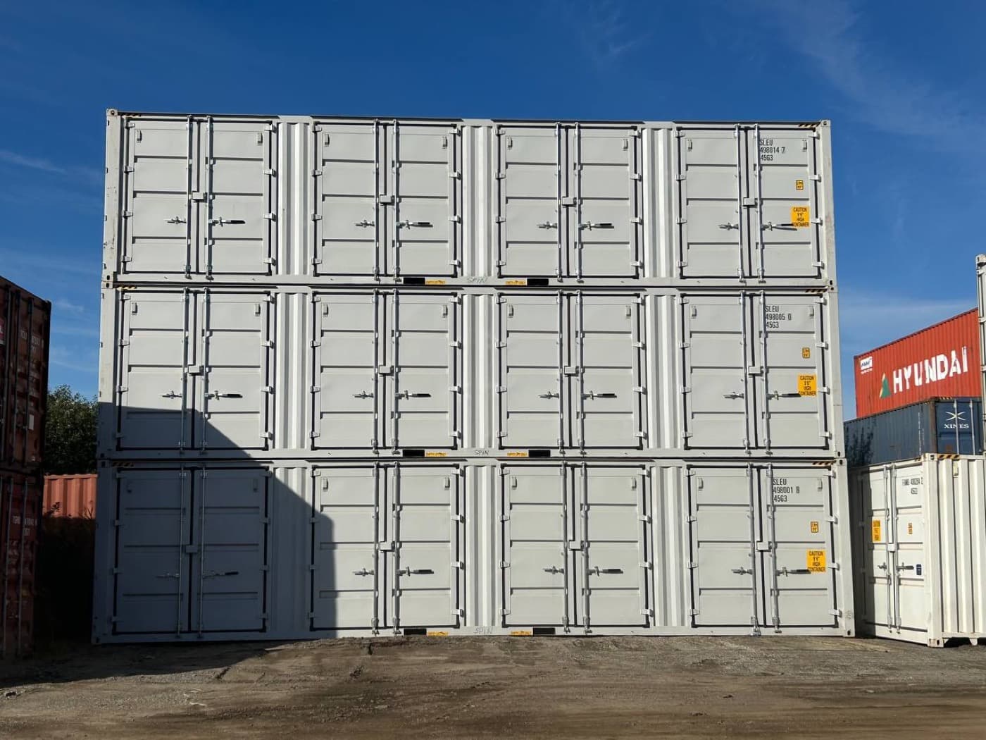 Open-side containers in stock